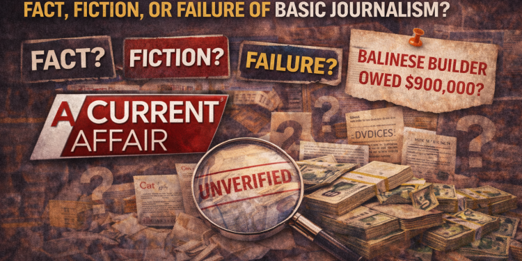 A Current Affair, Channel 9, and the 0,000 Claim: Fact, Fiction, or Failure of Basic Journalism?